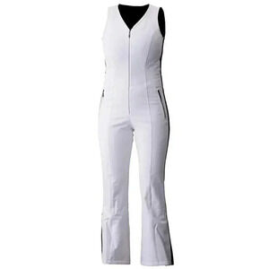 Descente Kaitlyn SkiBib Overalls Pants White Black Waterproof Winter Size 6